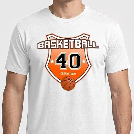 Férfi Imperial póló - Basketball , kosárlabda mezszám. születésnap szülinapi logó 40 éves