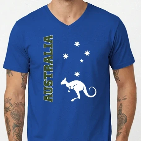 Férfi V-nyakú póló - Australia 