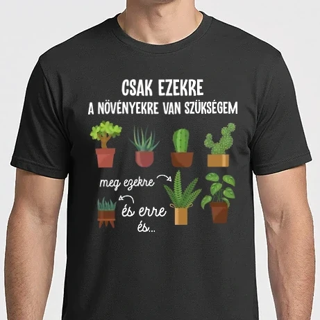 Férfi Imperial póló - növényekre van szükségem fehér