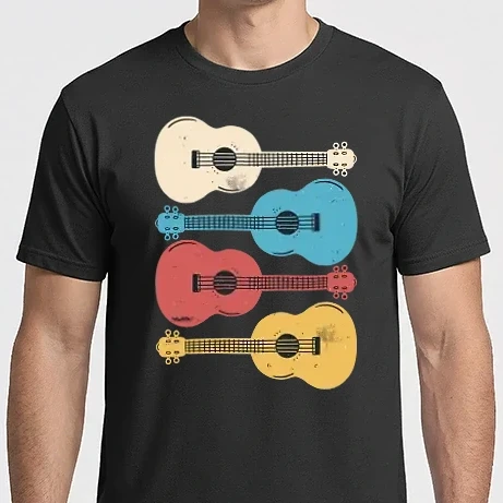 Férfi Imperial póló - Színes gitárok