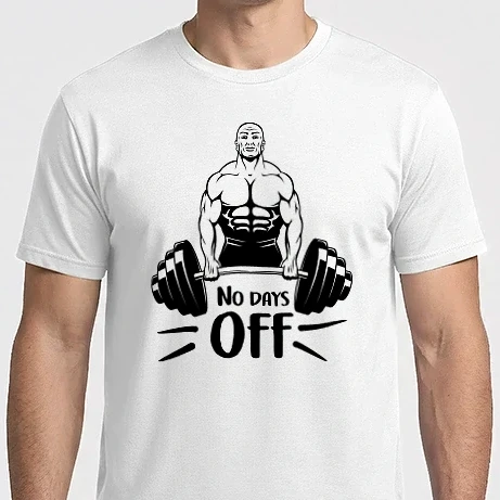 Férfi Imperial póló - no days off, fitnesz, edzés motivációs minta