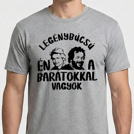 Férfi Imperial póló - legénybúcsú én a barátokkal vagyok
