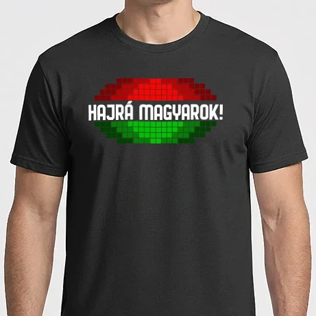 Férfi Imperial póló - hajrá magyarok fehér