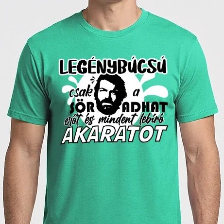Férfi Imperial póló - legénybúcsú csak a sör adhat erő1t