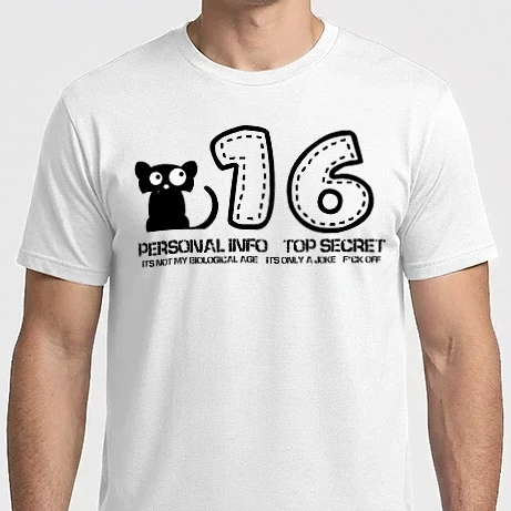 Férfi Imperial póló - BIOLOGICAL AGE, TOP SECRET, 16 ÉVES SZÜLINAP