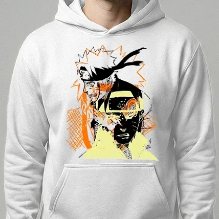 Férfi kapucnis pulóver - -Naruto kombó-Black-
