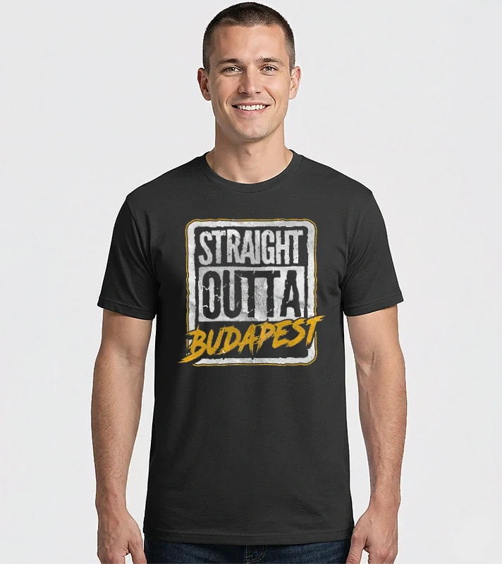 Straight Outta Budapest – Férfi Imperial póló