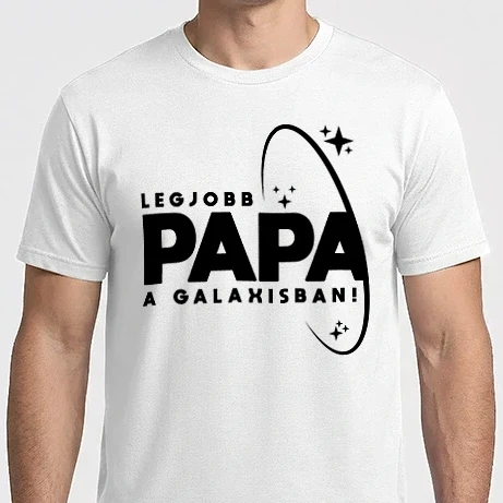 Férfi Imperial póló - Legjobb a galaxisban papa feketére