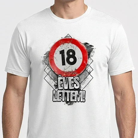 Férfi Imperial póló - Speedlimit 18 éves fehérre