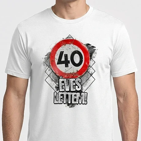 Férfi Imperial póló - Speedlimit 40 éves fehérre