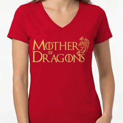 Női V-nyakú póló - Mother of Dragons 
