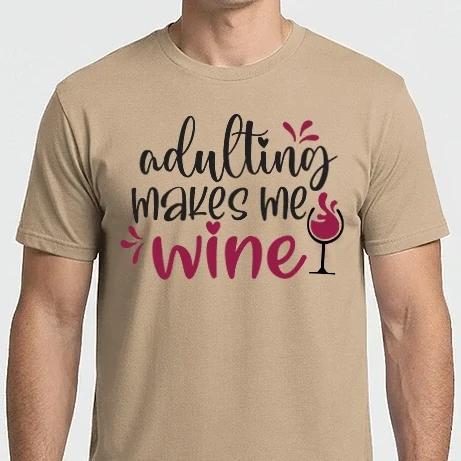 Férfi Imperial póló - Adulting makes me wine