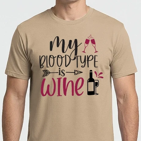 Férfi Imperial póló - My bloodtype is wine