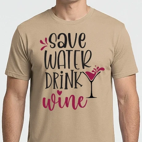 Férfi Imperial póló - Save water drink wine