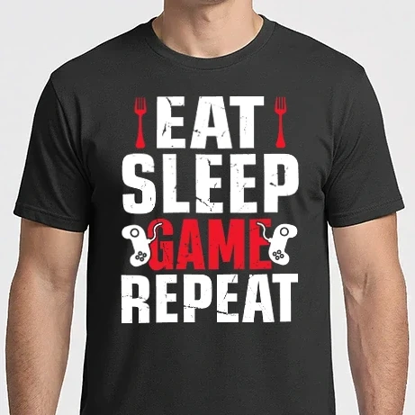 Férfi Imperial póló - Eat sleep game repeat
