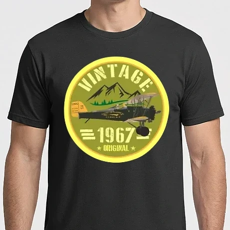 Férfi Imperial póló - VINTAGE REPÜLŐ SZÜLINAPOS , SZÜLETETT 1967-BEN