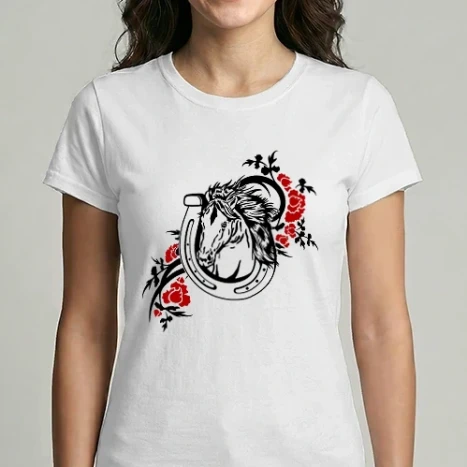 Női Imperial póló - Lovas minta