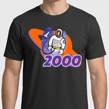 Férfi Imperial póló - asztronauta szülinapi dátum 2000