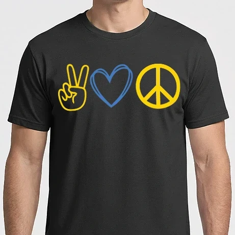 Férfi Imperial póló - Peace for Ukraine