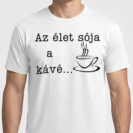 Férfi Imperial póló - Az élet sója a kávé...