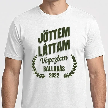 Férfi Imperial póló - Jöttem láttam végeztem ballagás