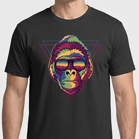 Férfi Imperial póló - Napszemcsis színes gorilla 