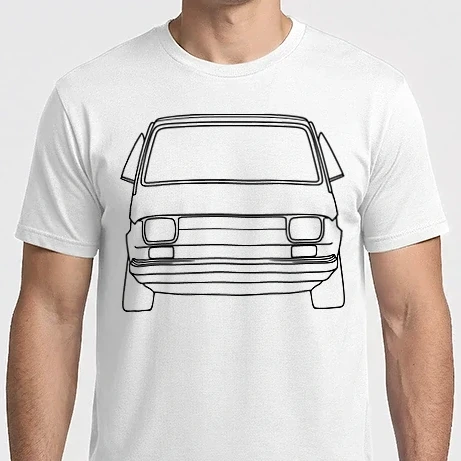 Férfi Imperial póló - Fiat 126P fekete vonal
