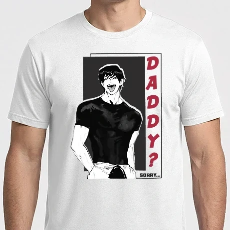 Férfi Imperial póló - Daddy-sorry-Toji-fehérre