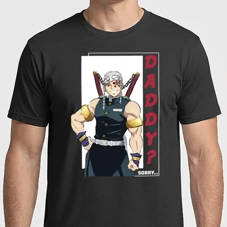 Férfi Imperial póló - Daddy -sorry-Tengen Uzui-Demon Slayer-feketére