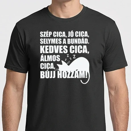 Férfi Imperial póló - szép cica, jó cica fehér