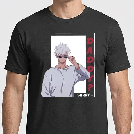Férfi Imperial póló - Daddy-sorry-Gojo-Jujutsu Kaisen-feketére
