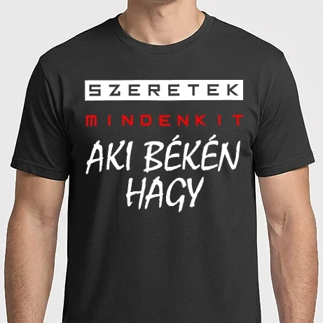 Férfi Imperial póló - szeretek mindenkit fehér