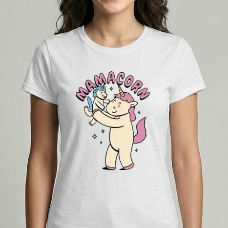 Női Imperial póló - Mama unikornis