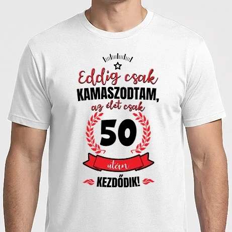 Férfi Imperial póló - Eddig csak kamaszodtam 50 éves