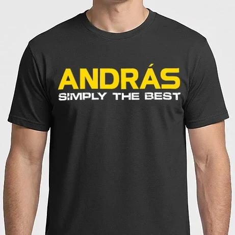 Férfi Imperial póló - András (Egyszerűen a legjobb)