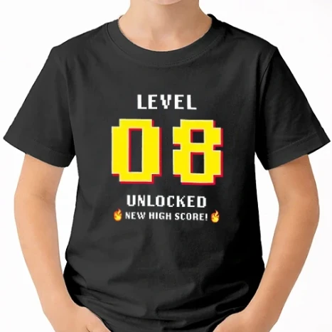 Uniszex gyerek Póló - Level Unlocked 08