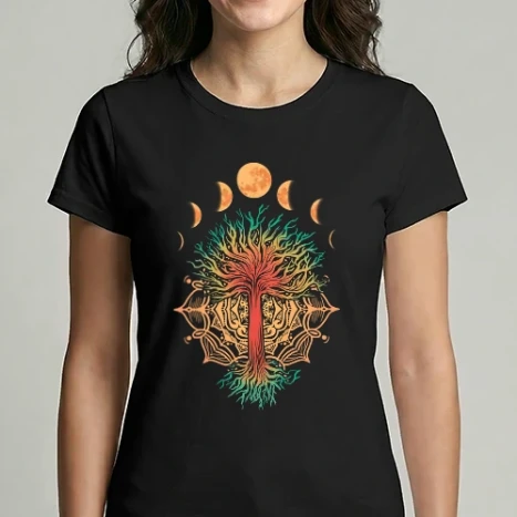 Női Imperial póló - Holdfázis mandala