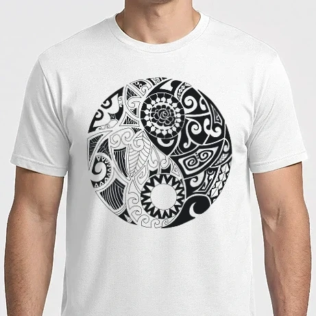 Férfi Imperial póló - Maori yin-yang jel