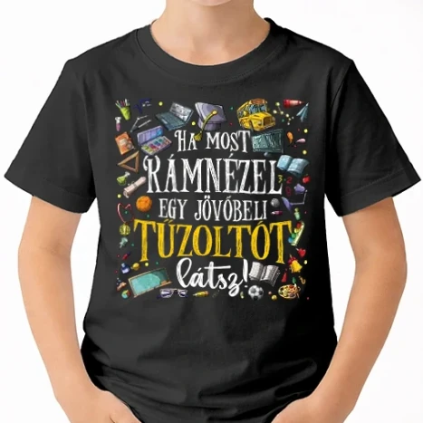 Uniszex gyerek Póló - Jövőbeli tűzoltó