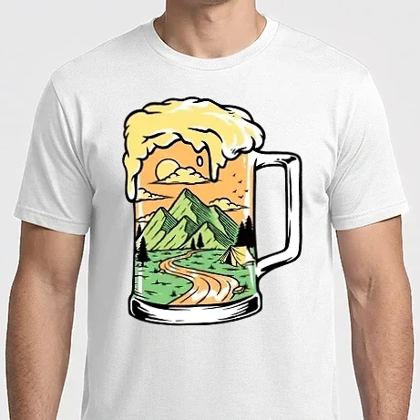 Férfi Imperial póló - Sörivás a hegyen