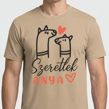 Férfi Imperial póló - Szeretlek Anya (fekete)