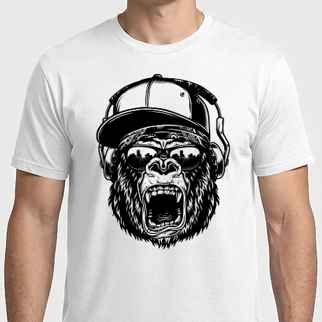 Férfi Imperial póló - Gorilla Fej (2)