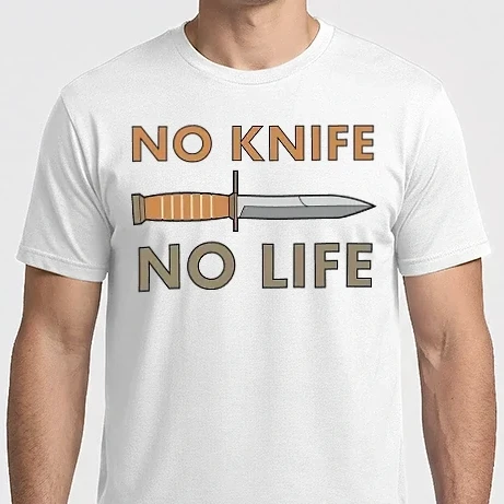 Férfi Imperial póló - No knife No life