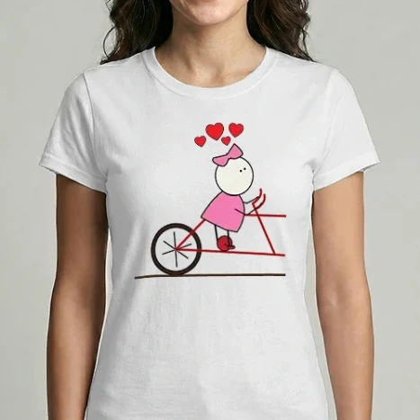 Női Imperial póló - Együtt biciklizünk - páros póló (lány)