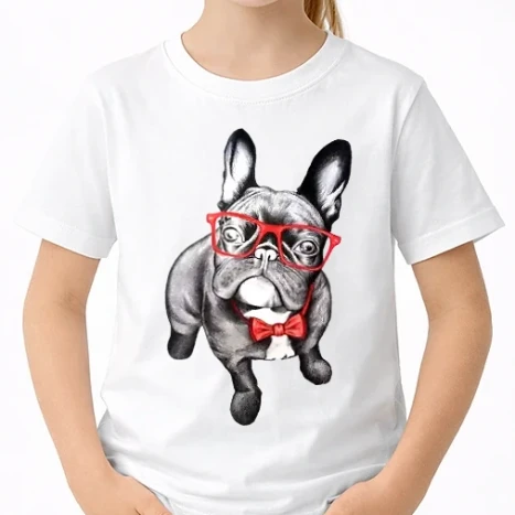 Uniszex gyerek Póló - Francia bulldog 