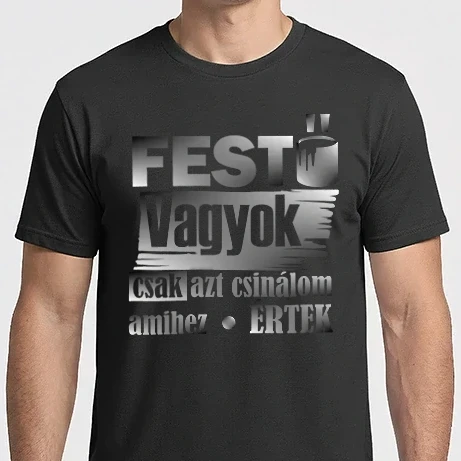 Férfi Imperial póló - festő vagyok fekete szürke