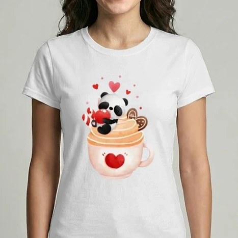 Női Imperial póló - Valentin napi panda maci