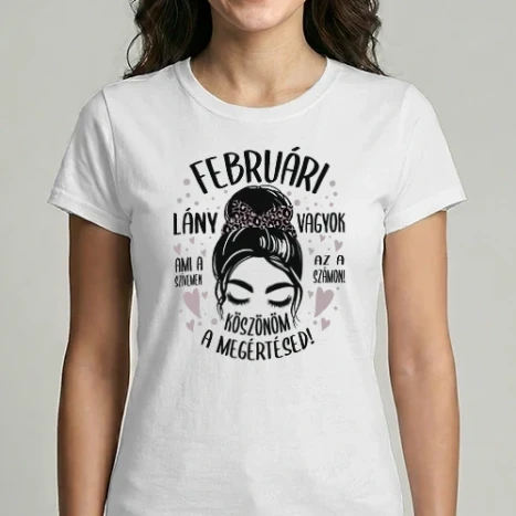 Női Imperial póló - Ami a szívemen szülinapos__február