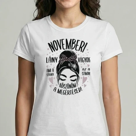 Női Imperial póló - Ami a szívemen szülinapos__november