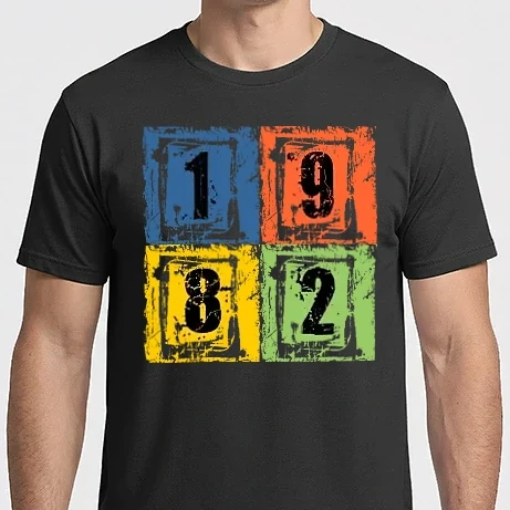 Férfi Imperial póló - grunge number, szám 1982